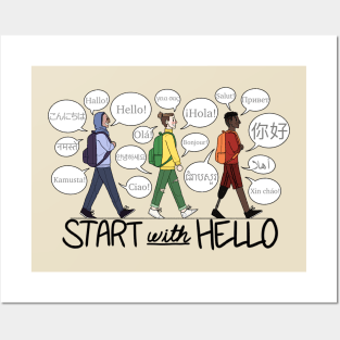 JMS and HMS Start with Hello Tshirt 2021 Posters and Art